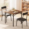 3-Piece Indoor Modern Rectangular Table Kitchen, Dining Table Set for 2 with Space-Saving Design - 3 of 4