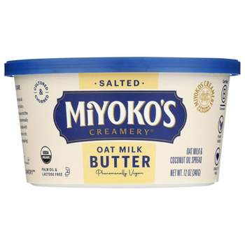 Miyoko's Organic Salted Oat Milk Cultured Vegan Plant Based Butter - 12oz
