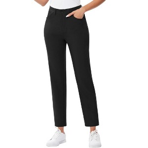 Women's Golf Pants with Pockets Lightweight Qucik Dry Casual 7/8 Work Ankle Pants for Women - 1 of 4
