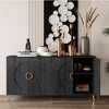 Lyngins Modern Lacquered 4-Door Wooden Storage Cabinet, Modern Sideboard Cabinet– Solid Wood Veneer/MDF, Buffet Cabinet for Entryway/Dining Room - 2 of 4
