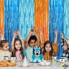 Katchon, Orange Blue and Light Blue Fringe Backdrop - 3.2x6.5 Feet, Pack of 2 | Dog Themed Birthday Party Decorations - 2 of 4