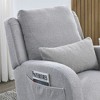 Racxily 27.5 "W Modern Accent High Back Living Room Casual Armchair Rocker with One Lumbar Pillow, Two Side Pockets - 4 of 4