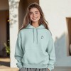 Dalix Heartly Ghost Embroidery Relaxed Hoodie Soft Fleece Sweatshirt Drawcord Fit Lounge Womens - 4 of 4