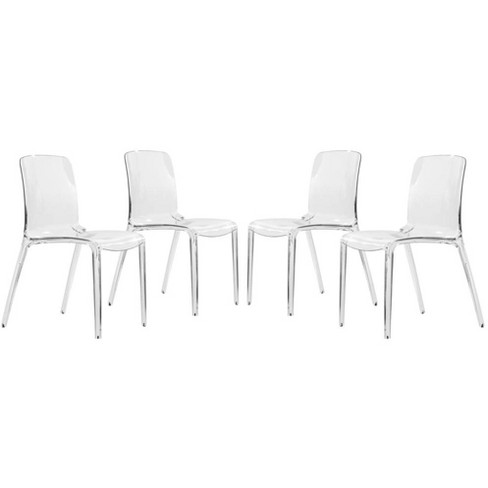 Leisuremod Murray Modern Plastic Dining Chair Set Of 4 : Target