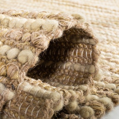 Eco-Chic Beige and Multicolor Hand-Knotted Wool Area Rug