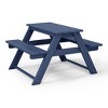 WestinTrends Malibu Outdoor Patio Kids HDPE Plastic Picnic Bench Table - 4 of 4