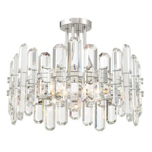 Crystorama Lighting Bolton 4 - Light Semi-Flush Mount in  Polished Nickel - 1 of 4