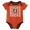 NHL Anaheim Ducks Infant Girls' 3pk Bodysuits - 3 of 4