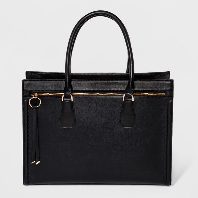 black work tote bag