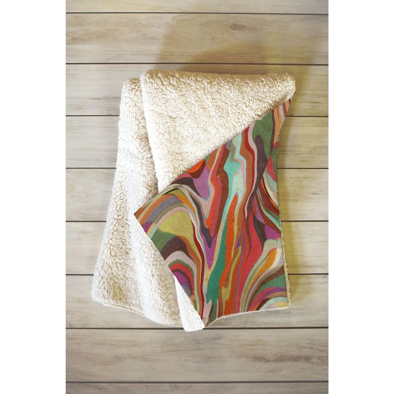 Alisa Galitsyna Colorful Liquid Swirl Fleece Throw Blanket - Deny Designs, 2 of 3