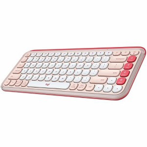 Logitech POP ICON KEYS Wireless Bluetooth Keyboard, Comfortable Typing, Programmable Keys, Easy-Switch Between up to 3 Devices (Rose & Off-white) - 1 of 4