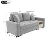 Christopher Knight Home Arvi 79.3'' Modern Chenille Upholstered Loveseat with Console, Storage Armrest and Pillows - 3 of 4