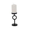 Sagebrook Home 8" Metal Candle Holder - Contemporary Black Iron Narrow Round Candle Holder for Home, Office, Event Decor - Centerpiece Candle Decor - 2 of 4
