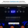 Newair Freestanding 33 Bottle Compressor Wine Fridge in Stainless Steel, Adjustable Racks and Exterior Digital Thermostat - 3 of 4