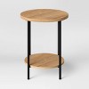 Wood and Metal Round End Table - Room Essentials™ - image 3 of 4