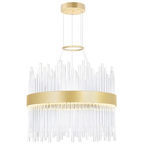 CWI Lighting,Genevieve LED Chandelier With Medallion Gold Finish - 1 of 4
