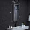 HBEZON Medicine Cabinet with Mirrors, Recess/Wall Mount Bathroom Cabinet, Adjustable Shelves, Soft-Close Hinge, Rectangular, Aluminum - 2 of 4