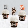 Big Dot of Happiness Woodland Creatures - Cupcake Decoration - Baby Shower or Birthday Party Cupcake Wrappers and Treat Picks Kit - Set of 24 - 3 of 4