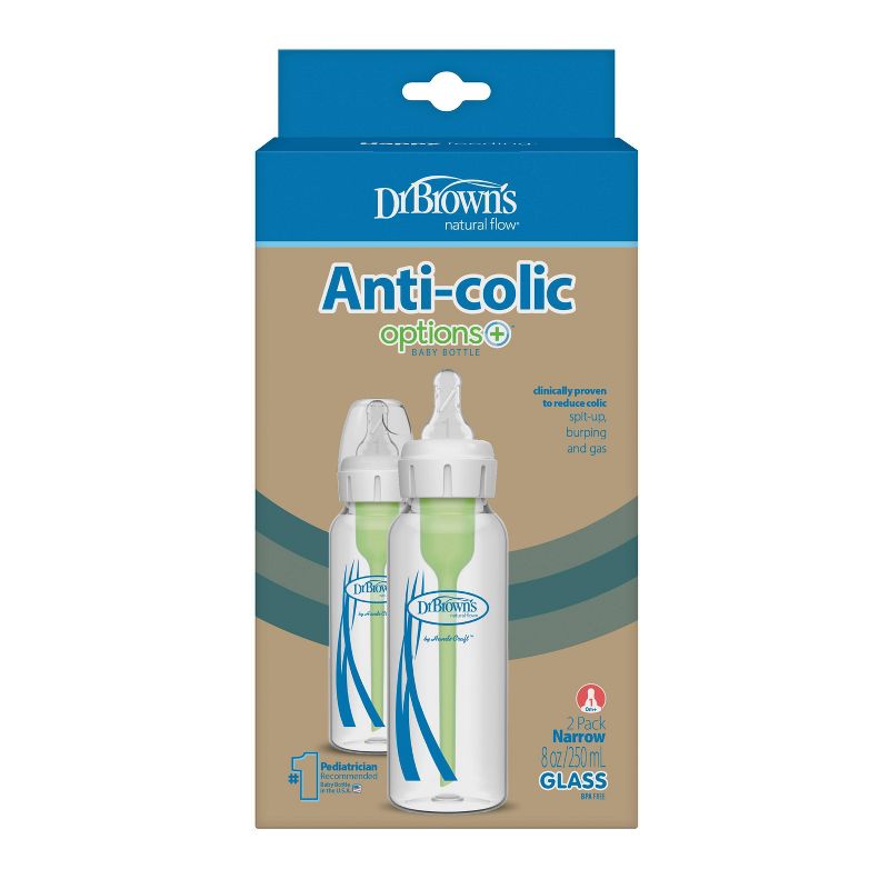 Dr. Brown's Options+ Glass Anti-Colic Baby Bottles - 2pk, 3 of 19