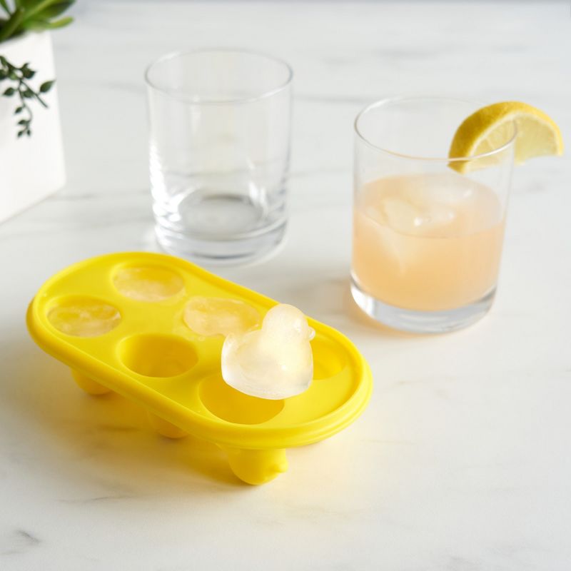 True Zoo Quack the Ice Duck Ice Cube Tray, Novelty Animal Ice Mold, Large Ice Cube Mold, Makes 6 Ice Cubes, Duck Ice Tray, Yellow, Set of 1, 3 of 10