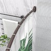 Curved Shower Curtain Rod 43" to 72" Adjustable, Aluminum Rustproof Expandable Round Shower Curtain Rod - 2 of 4