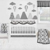 Bacati - Clouds in the City White/Gray Long Side Crib Rail Guard Cover - image 4 of 4