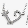 Anna-Kaci Silver Tone Initial Letter Pendant Necklace with Crystal Rhinestone Accents - 3 of 4