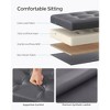 SONGMICS Small Folding Storage Ottoman, Set of 2, Foot Rest Stool, Cube Footrest, Synthetic Leather, 12.2 x 16.1 x 12.2 Inches, Dark Gray - 2 of 4