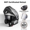 AHR Modular Full Face Motorcycle Helmet Flip up Dual Visor Motocross DOT S/M/L/XL/XXL - 3 of 4