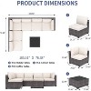 Outdoor Patio Furniture Set, PE Wicker Sectional Sofa Set with Cushions and Coffee Table, All-Weather Patio Conversation Set - 3 of 4