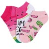Memoi Watermelon No Show Cotton Blend Socks 3-Pack Assorted - 2 of 3