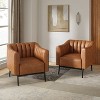 Carsten Industry 30" Wide Faux Leather Chair with Metal Leg Set Of 2| HULALA HOME - 3 of 4