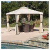 Skyline 10' x 10' Steel Patio Gazebo -Beige - Christopher Knight Home: Outdoor Shelter with Netting, Rust & Water Resistant - 3 of 4