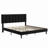 VECELO Upholstered Bed Frame with Adjustable Headboard, Heavy-Duty Platform Bed with Strong Wood Slat Support, No Box Spring Needed - 2 of 4