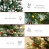 TopComfy Christmas Tree Stand Prelit Snow Dipped Artificial Christmas Tree with Pine Cones and Berries, Green, 33.8"*33.8"*106.3" - 4 of 4