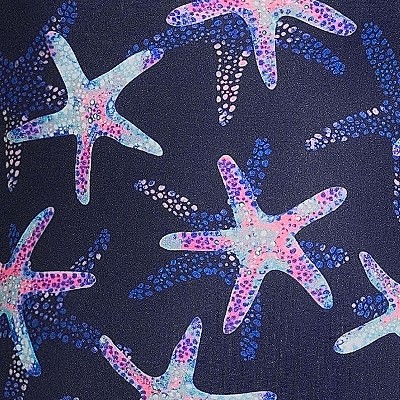 deep sea navy/pink starfish