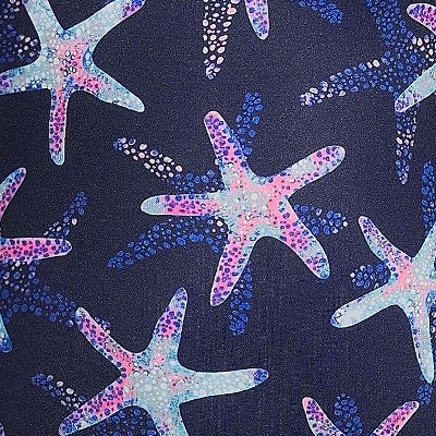 deep sea navy/pink starfish