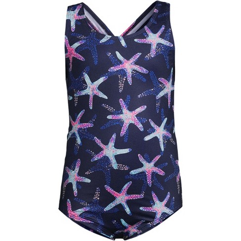 Lands' End Kids Slim Chlorine Resistant One Piece Upf 50 Swimsuit 