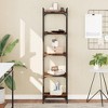 vidaXL 5-Tier Bookcase in Smoked Oak - Engineered Wood and Metal Frame - 2 of 4