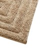 Knightsbridge Stylish And Comfortable All Season Traditional Racetrack Design Cotton Bath Rug, Natural - 2 of 4