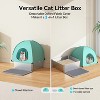 LunaLulinlk Stainless Steel Cat Litter Box with High-Sided Oxford Fabric Cover,Extra Large Square,Easy to Clean - 4 of 4
