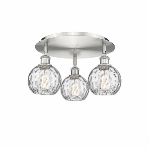 Athens Water Glass - 3 Light Flush Mount In Industrial Style-8.63 Inches Tall and 17.63 Inches Wide - 1 of 1