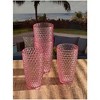 Diamond Cut Acrylic Glasses Drinking Set of 4 (19oz), Plastic Drinking Glasses, BPA Free Cocktail Glasses, Drinkware Set, Drinking Water Glasses - 4 of 4