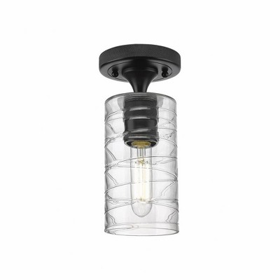 Crown Point - 1 Light Flush Mount In Industrial Style-9.63 Inches Tall and 3.88 Inches Wide