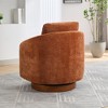 Swivel Barrel Chair, Modern Round Accent Armchairs with Back Pillow, Upholstered Comfy 360 Degree Swivel Club Chair - image 2 of 4