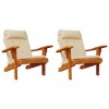 vidaXL Adirondack Chair Cushions 2 pcs in Classy Beige Oxford Fabric - Durable Outdoor/Indoor Cushions with Soft Foam Fiber Filling - 3 of 4