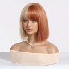 Jessie's Wig 10 Inch Short Bob Cosplay Wigs Synthetic Wigs Half Blonde Half Ginger 1 Pc/Pack - 3 of 4
