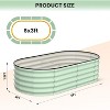 Oval/Round Raised Garden Bed – Large Wave-Shaped Outdoor Planter Box, Galvanized Steel, Open-Ended Base, Spacious Elevated Planter for Gardening - 3 of 4