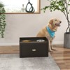 DSVIMOY Large Elevated Dog Bowls with Storage, Raised Dog Bowl Stand, Coffee, 23.5"*11.8"*14.3" - 2 of 4
