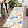 Modern Throw Rugs Botanical Area Rug Machine Washable Rug Stain Resistant Easy Cleaning Area Rug Low Pile Floor Cover Folding Carpet For Home Decor - 4 of 4